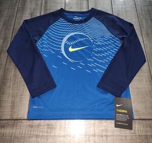 NWT Nike Blue and Yellow Therma Dri-FIT Shirt